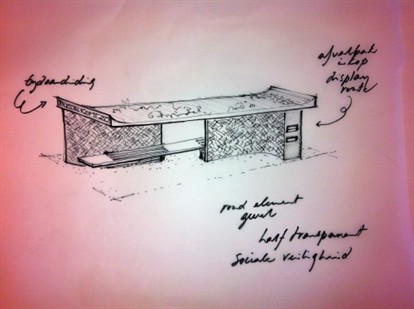 Ontwerp bushalte door Arend Groenewegen en Henk Hamhuis