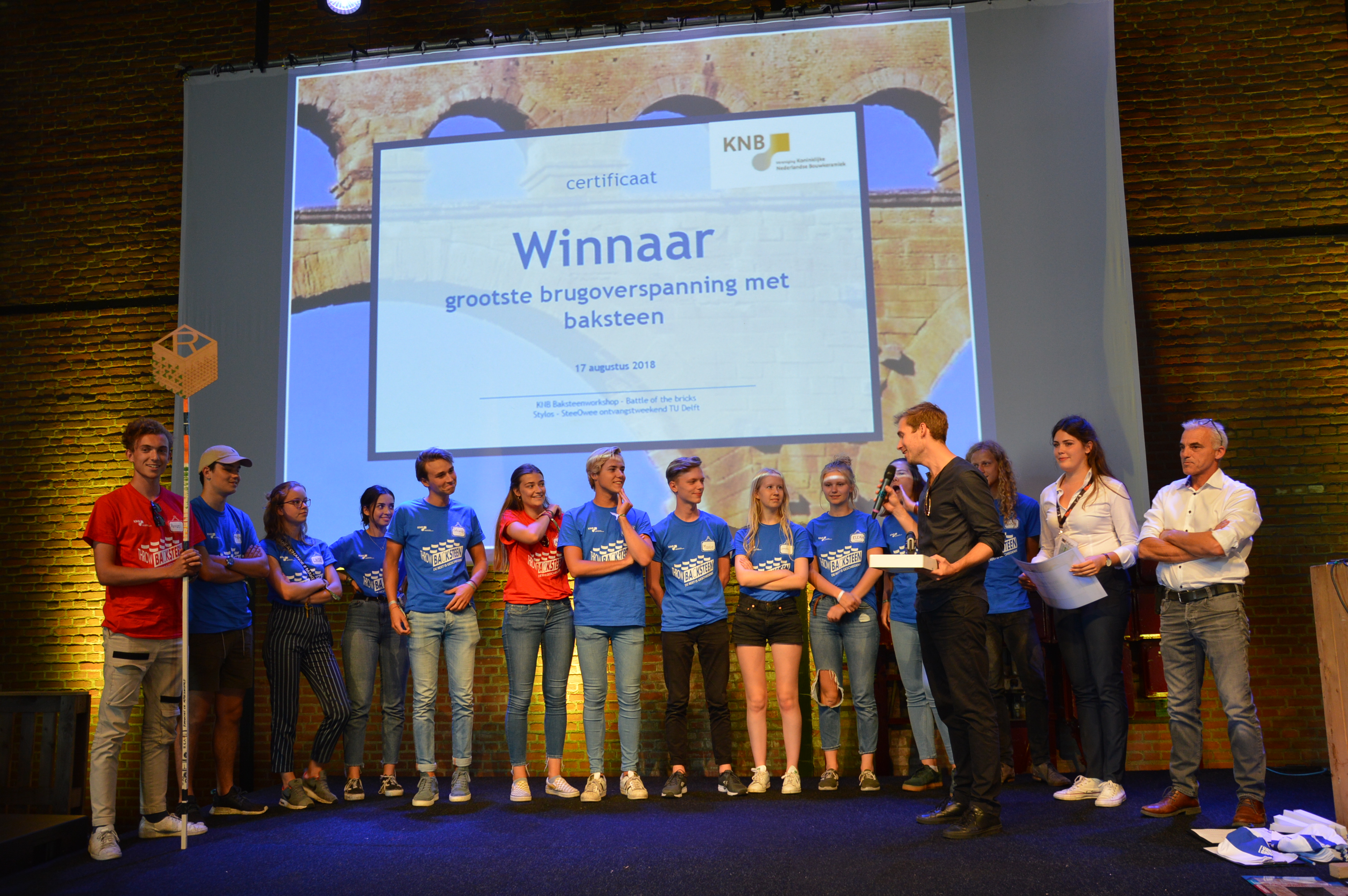 Winnaar grootste brugoverspanning met baksteen
